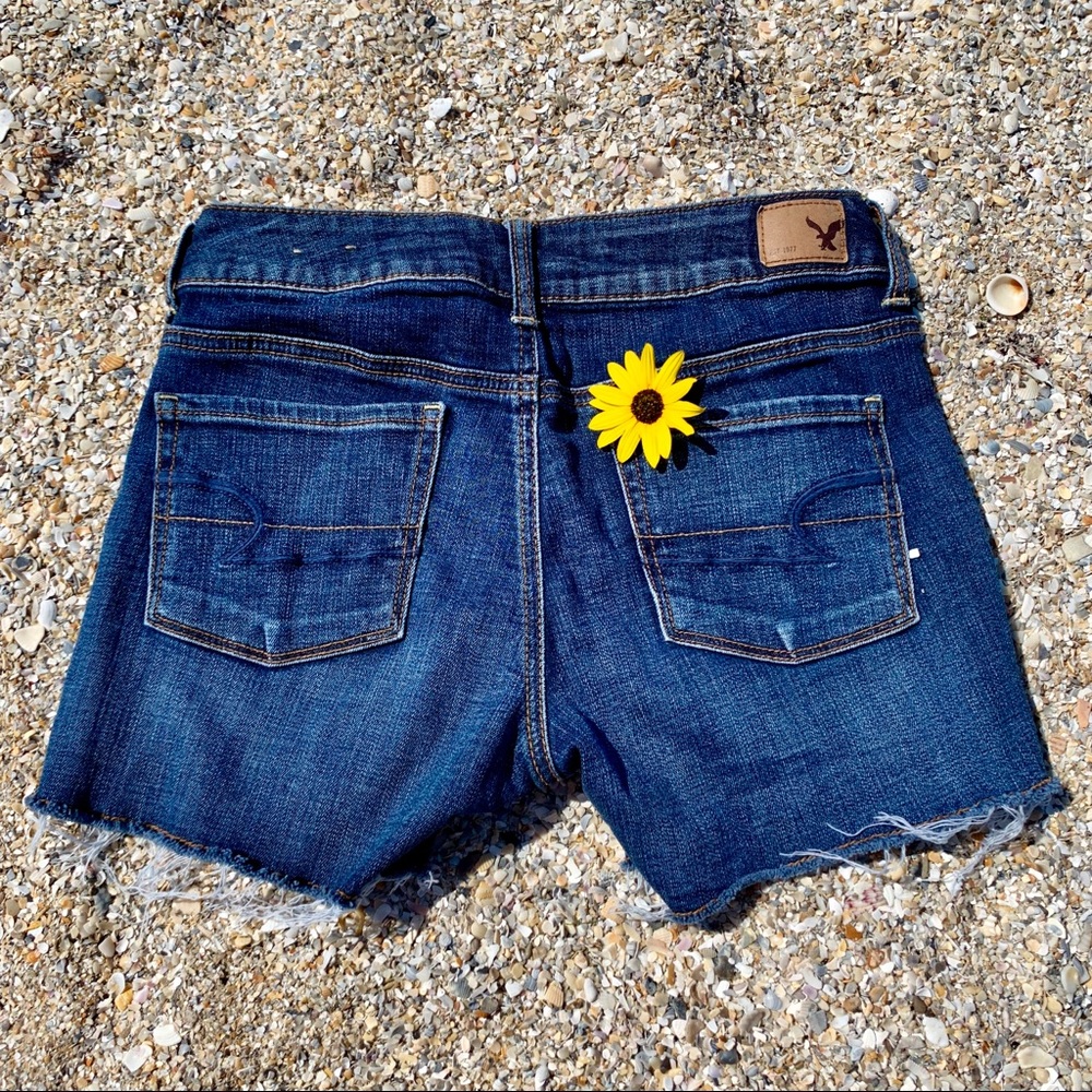 🐚Dark Wash American Eagle Low Rise Shorts 🐚